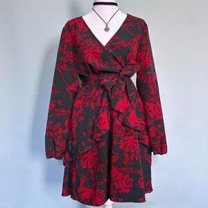 Nwt Floral Printed A Line Dress sz L